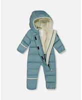 Deux par Baby Unisex One-Piece Compressible Snowsuit Ash Blue For