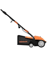 Costway IronMax 12Amp Corded Scarifier 13" Electric Lawn Dethatcher with 40L/11-Gal Collection Bag