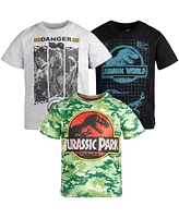 Jurassic Park Toddler Boys 3 Pack T-Shirts to