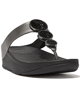 FitFlop Women's Halo Bead-Circle Metallic Toe-Post Sandals