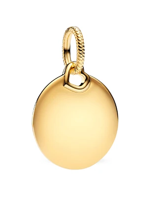 Pandora 14K Gold-Plated Engravable Round Tag Dangle Charm