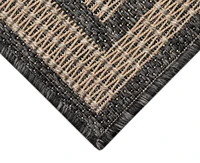 Liora Manne' Monaco Striped Border 6'6"x9'4" Area Rug