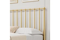 gaomon Gold Metal Bed Frame with Retro Headboard, 14 Inch Platform Bed Frame Mattress Foundation, No Box Spring Needed, Easy Assembly, Full Size