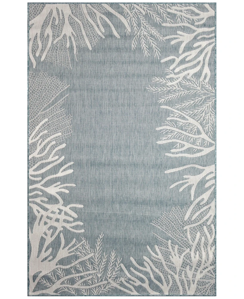 Liora Manne' Carmel Reef Border 7'10"x9'10" Area Rug