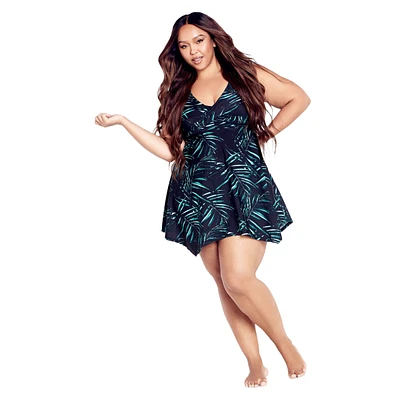 Avenue Plus Size Icon Print Swimdress