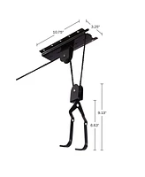 Rad Cycle Bike Hoists - Overhead Pulley System with 100 lb Capacity for Bicycles or Ladders - Secure Garage Ceiling Storage by (Set of 2)