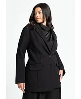 Eloquii Plus The Ultimate Stretch Long Two Button Blazer