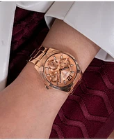 Guess Women's Multi-Function Rose Gold Stainless Steel Watch 38mm