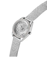 Guess Women's Analog Silver Mesh Watch 32mm