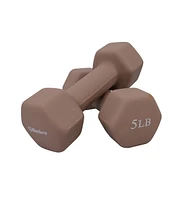 Bintiva Earthtone Dumbbell Kit 5lbs,8lbs,12lbs with 3 Tier Stand