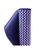 Bintiva Chevron Style Yoga Towel Hybrid Mat - Dark Blue/Light Blue