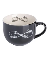 Babish Breadstick Soup and Salad Latte Tattoo Mug, 17oz