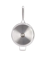 Babish Tri-Ply Stainless Steel Professional Grade Saute Pan w/Lid, 5-Quart