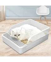 Streamdale Furniture Spacious Cat Litter Box Large, High-Sided, Easy-Clean Design