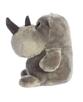 Aurora Medium Happy Rhino Happy Hippo and Friends Whimsical Plush Toy Gray 11"