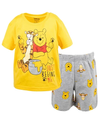 Winnie the Pooh Toddler Boys Disney T-Shirt and Shorts Outfit Set