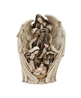 Slickblue Holy Family with Angel - Elegant Nativity Decor for Christmas