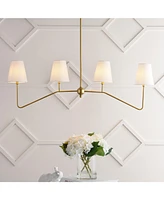 Jonathan Y Signe 47.5" 4-Light Classic Minimalist Iron Linear Led Pendant, Gold Painting