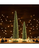 Slickblue Elegant Pine Tree for Holiday Decorations Fresh Greenery & Festive Charm (Set of 2)