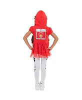 Paw Patrol Girls Hooded Cosplay T-Shirt Dress and Leggings Outfit Set to (2T - 7-8)