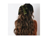 Headbands of Hope Velvet Bow Hair Tie in Green