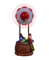 Kurt Adler 8-Inch Battery Operated Musical Santa Hot Air Balloon Table Piece with Digital Propeller