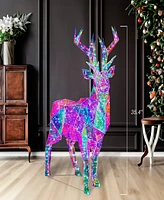 Kurt Adler Multifunction Holographic Reindeer, 35.4 Inches