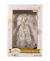 Kurt Adler 10-Light Led Capiz Wire Angel Tree Topper