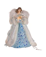 Kurt Adler 10-Light Coastal Beach Angel Tree Topper, 14 Inches