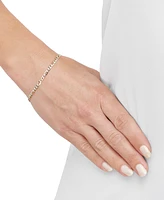 Figaro Link Two-Tone Chain Bracelet in Sterling Silver & 18k Gold-Plate