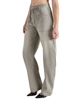 Steve Madden Women's Hansen Cotton High-Rise Barrel-Leg Pants