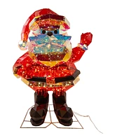 Kurt Adler Multifunction Holographic Santa, 30 Inches