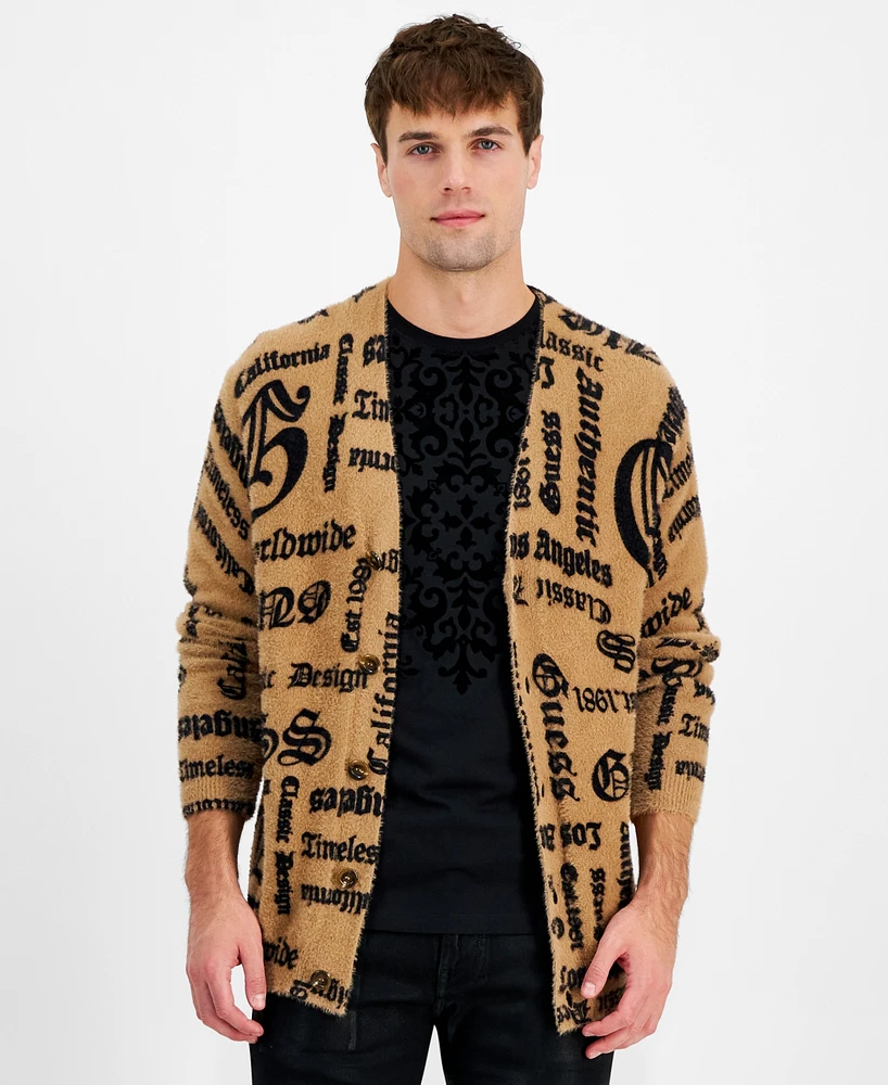 Guess Men's Gothic Jacquard Cardigan