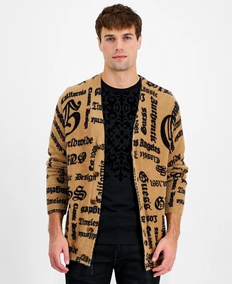 Guess Men's Gothic Jacquard Cardigan