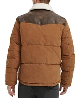 Levi's Men's Mixed-Media Western Puffer Jacket