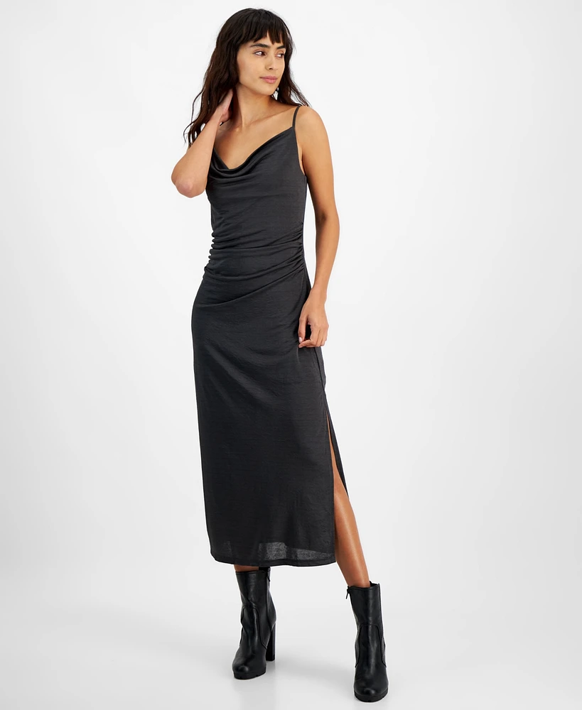 Bar Iii Women's Cowlneck Sleeveless Midi Dress, Created for Macy's