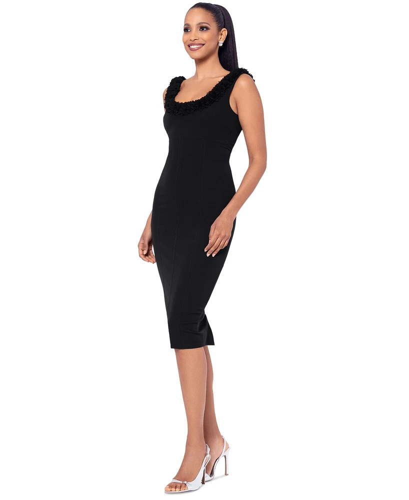 Betsy & Adam Women's Ruffled Sheath Dress