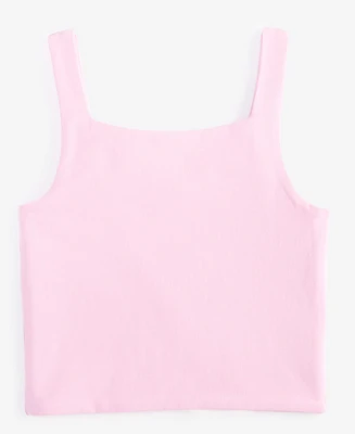 With Jules Big Girls Square-Neck Cropped Tank Top