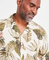 Club Room Men's Tropical Silk-Blend Short-Sleeve Button-Down Shirt, Created for Macy's