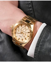 Guess Men's Multi-Function Gold Steel Watch 46mm