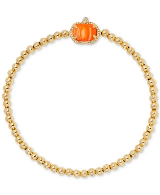 Kendra Scott Gold-Tone Pumpkin Beaded Stretch Bracelet