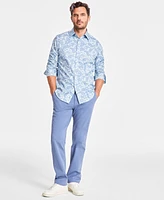 Club Room Men's Paisley Refined Woven Long-Sleeve Button-Down Shirt, Created for Macy's