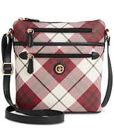 Giani Bernini Plaid Saffiano North South Small Crossbody, Created for Macy's