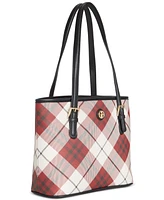 Giani Bernini Plaid Saffiano Large Tote, Created for Macy's