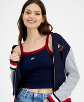 Tommy Jeans Women's Contrast-Edge Badge Logo Tank Top