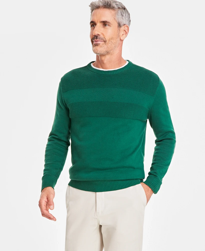 Club Room Men's Textured Cotton Sweater, Created for Macy's