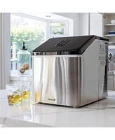 Newari Countertop Clear Ice Maker, 40 lbs. of Ice a Day with Easy to Clean Bpa-Free Parts, Perfect for Cocktails, Scotch, Soda and More