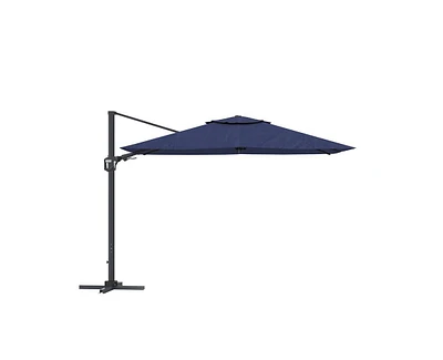 Casainc 11 Ft Square Cantilever Umbrella for Outdoor Patio, Red