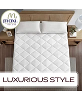 Maxi Soft and Comfortable Luxury Mattress Pad - 100% Cotton Sateen - 300 Thread Count