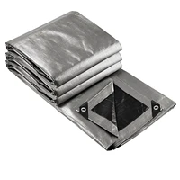 12x24 Ft 14 Mil Poly Tarp Protective Cover Tarpaulin Heavy Duty Uv Resistant